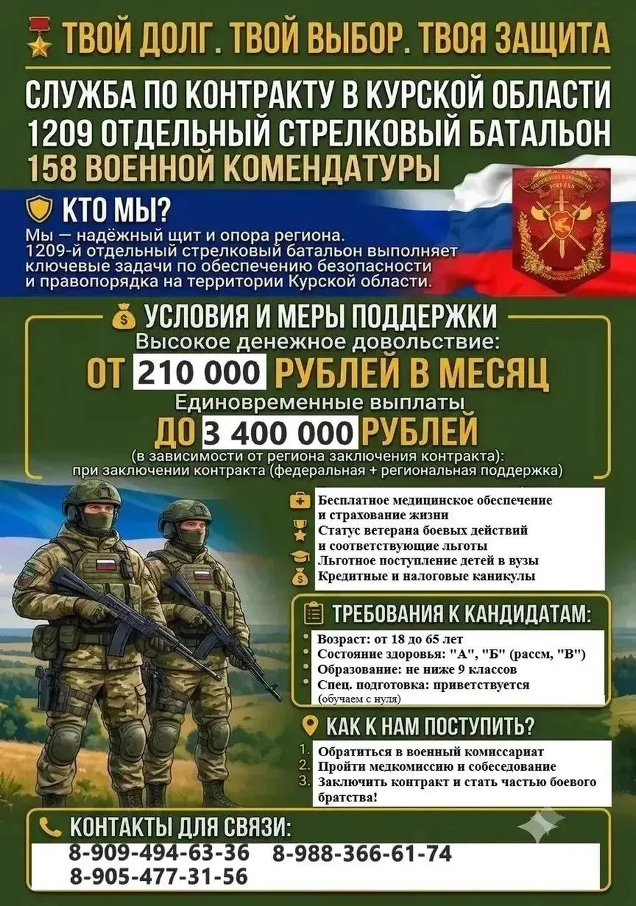 Контракт Курская обл